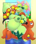  2016 ambiguous_gender areola belly big_breasts blue_eyes blush breasts butt camychan cephalopod cum cum_in_pussy cum_inside female female/ambiguous flora_fauna green_nipples group half-closed_eyes hi_res horn humanoid maractus marine nintendo nipples octillery octopus open_mouth penetration plant pok&eacute;mon pregnant pussy tentacle_sex tentacles tongue vaginal vaginal_penetration video_games water yellow_eyes 