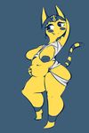  2016 animal_crossing ankha anthro belly big_breasts blush breasts cat clothed clothing egyptian feline female hand_on_stomach hi_res inverted_nipples lewdmaster34 mammal navel nintendo nipples noseless partially_clothed simple_background slightly_chubby smile solo standing teeth thick_thighs video_games wide_hips 