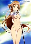 asuna_(sword_art_online) naked nipples photoshop pussy sword sword_art_online 