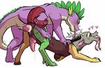  bite discord_(mlp) draconequus dragon friendship_is_magic from_behind_position lopoddity male male/male my_little_pony penis sex spike_(mlp) 