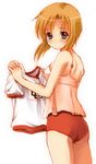  1girl bloomers blush blushing higurashi_no_naku_koro_ni rena_ryuuguu ryuuguu_rena short_hair solo underwear 