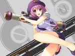  bazooka copyright_request hat miniskirt pencil_skirt skirt solo tomose_shunsaku weapon 