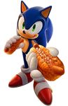  3d artist_request chili chili_dog eating food giving green_eyes hot_dog licking_lips looking_at_viewer male_focus outstretched_hand smile solo sonic sonic_the_hedgehog tongue tongue_out 