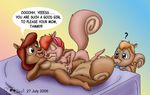  2006 anthro breast_suck breasts chip_&#039;n_dale_rescue_rangers cub daughter disney female female/female gilbhart group handjob incest mammal mother mother_and_daughter nipples nude parent pussy rodent sex squirrel sucking tammy_(cdrr) young 