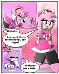  amy_rose blaze_the_cat breast_touching breasts clothing comic dialogue feline female female/female gloves green_eyes hedgehog kissing mammal sandunky sonic_(series) text video_games yellow_eyes 