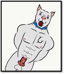  bound canine collar liking male mammal maxiees nude penis precum tongue 