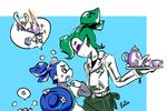  &gt;_&lt; 2boys anger_vein angry artist_name blue_eyes blue_hair closed_eyes cup domino_mask donut_(zoza) dress fangs flower fume glasses green_hair hat hat_flower head_bump headwear_removed height_difference holding inkling jumping layered_clothing lollipop_(zoza) long_hair long_sleeves looking_at_another maid maid_headdress mask multiple_boys octobrush_(splatoon) partially_colored pointy_ears samurai_(zoza) short_hair short_over_long_sleeves short_sleeves shouting signature speech_bubble splatoon_(series) splatoon_1 standing star teacup teapot tentacle_hair tray upper_body white_hair zoza 