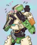  &lt;3 bastion_(overwatch) blush embarrassed gun machine male not_furry overlook overwatch penis ranged_weapon robot solo video_games weapon 