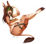  anthro clothed clothing donkey equine female looking_at_viewer mammal myloveless sitting slightly_chubby solo thick_thighs tongue tongue_out 