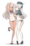  ass bikini cleavage heels ichi-jirushi kantai_collection ro-500 swimsuits tan_lines u-511 