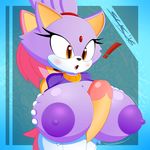  ! amy_rose anthro big_breasts blaze_the_cat breast_grab breasts cat clothing feline female fur hand_on_breast hedgehog huge_breasts hyper intersex mammal nipples pink_fur purple_fur slickehedge smile sonic_(series) surprise 