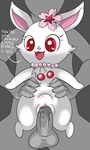  abdominal_bulge balls bestiality dialogue english_text eyelashes faceless_male female feral flower fur human interspecies jewelpet jewelry lagomorph male male/female mammal mutee necklace open_mouth penetration penis pink_eyes plant pussy_juice rabbit ruby_(jewelpet) smile text vaginal vaginal_penetration white_fur 
