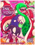  anal anal_penetration blush breasts butt clothing cum cum_inside dialogue double_penetration english_text female green_eyes humanoid inkling nintendo nipples octarian penetration side_boob skajrzombie small_breasts splatoon tears teeth tentacle_hair tentacle_monster tentacles text torn_clothing vaginal vaginal_penetration video_games 