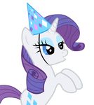  blue_eyes cutie_mark equine female feral friendship_is_magic hair hat horn horse mammal my_little_pony party_hat pony purple_hair rarity_(mlp) stolenfly_(artist) unicorn 