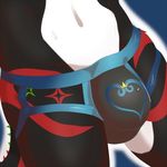  aegrorith bioluminescence black_scales caroxmaster clothing disney dragon glowing icon jockstrap kingdom_hearts male markings navel scales simple_background solo spikes square_enix underwear video_games white_scales 