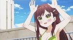  animated animated_gif bikini breasts gakkou_gurashi! large_breasts mole pool wakasa_yuuri 