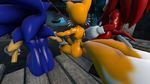  2016 3d_(artwork) anthro butt canine darksorm digital_media_(artwork) echidna erection fox group hedgehog knuckles_the_echidna male mammal miles_prower monotreme nude penis sonic_(series) sonic_the_hedgehog 