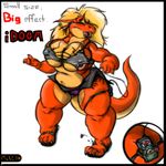  anthro big_breasts blak-dragon-boymk2 breasts clothing dragon female growth huge_breasts muscle_growth nipple_bulge overweight solo standing thick_thighs torn_clothing 