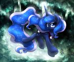  2016 blue_eyes blue_hair equine female friendship_is_magic hair horn jewelry joakaha mammal my_little_pony necklace princess_luna_(mlp) solo sparkles winged_unicorn wings 