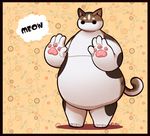  animal_ears baymax big_hero_6 cat_ears cat_paws cat_tail disney flower full_body no_humans paws solid_circle_eyes solo speech_bubble tail technoga text 