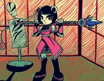  anthro bear black_hair clothed clothing female freedom_planet hair mammal melee_weapon neera_li panda polearm solo spear the0neleviafun video_games weapon 