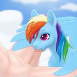  2016 arareroll bestiality cloud duo equine female feral friendship_is_magic hair human human_on_feral interspecies male mammal multicolored_hair my_little_pony oral outside pegasus penis rainbow_dash_(mlp) rainbow_hair sex solo_focus wings 