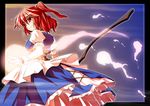  hair_bobbles hair_ornament onozuka_komachi red_eyes red_hair short_hair solo touhou two_side_up yuuka_(o.t.kingdom) 