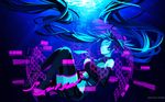  closed_eyes detached_sleeves hatsune_miku highres legs long_hair mikumix necktie osamu_(jagabata) solo thighhighs twintails underwater very_long_hair vocaloid wallpaper 