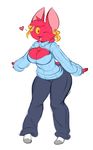  &lt;3 anthro averyshadydolphin bat breasts butt clothing female hair looking_at_viewer mammal one_eye_closed sweater vixie_(averyshadydolphin) wink 