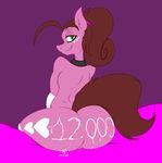  &lt;3 2016 anthro brown_hair butt collar cum cutie_mark equine fan_character hair horse jay_(oc) looking_at_viewer looking_back male mammal my_little_pony nude pony solo 