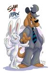  2016 anthro canine dog fur lagomorph male mammal max_(sam_and_max) orlandofox rabbit sam_(sam_and_max) sam_and_max 