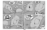  2016 anon anthro awake bed bed_sheet bedding blanket blush comic convenient_censorship cuddling dialogue duo english_text eyelashes female fingering fondling happy hotel human human_on_anthro implied_rape inside interspecies lying male male/female mammal masturbation monochrome nervous nidoqueen night nintendo pillow pok&eacute;mon scared shocked shoutingisfun sleeping slightly_chubby smile sweat text video_games worried 