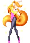  2016 alpha_channel animal_humanoid arm_above_head ballerina blonde_hair blush bulge canine clothed clothing dancing eyes_closed footwear fox fox_humanoid girly hair hi_res humanoid legwear long_hair male mammal pose shoes smile solo standing tight_clothing tights ya-ya-tan 