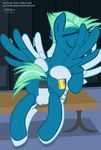  2016 anal anal_penetration anus balls bench blue_feathers blue_fur butt cutie_mark duo equine erection feathered_wings feathers feral friendship_is_magic fur hair horse inside male male/male mammal my_little_pony pegasus penetration penis sex shutterflyeqd sky_stinger_(mlp) soarin_(mlp) spread_wings white_feathers white_fur wings wonderbolts_(mlp) 