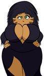  big_breasts blastermaster_(artist) breasts cat cleavage clothed clothing cosplay elvira feline female mammal mature_female mrs._katswell nickelodeon t.u.f.f._puppy wide_hips 