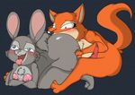  anal anthro anus blpanda breasts butt canine cute disney duo excited female fox judy_hopps lagomorph male male/female mammal nick_wilde nipples nude oral rabbit rimming sex simple_background zootopia 