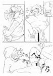  anthro asgore_dreemurr balls beard big_breasts black_and_white blush boss_monster bouncing_breasts breasts caprine censor_bar censored clothing comic dialogue english_text exposed_breasts eyewear facial_hair female fingering fur glasses goat ineffective_censorship inside male mammal masturbation monochrome nipples penetration penis premature_ejaculation shirt_down simple_background text toriel undertale vaginal vaginal_fingering vaginal_penetration video_games white_background white_fur yoo_oona 
