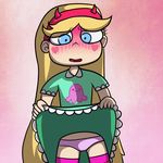  18+ blonde_hair blue_eyes blush cute dress mewni panties pink_panties skirt skirt_lift small_tits softcore star star_butterfly star_vs_forces_of_evil svfoe teen upskirt young 