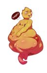  alphys anthro breasts clothing female krimxonrage lizard nipples obese overweight panties reptile scalie small_breasts solo thick_thighs undertale underwear video_games weight_gain wide_hips 