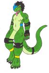  alligator clothing crocodilian elbow_pads gloves knee_pads male randal_alligator reptile reptile_wrestling_federation rwf scalie unknown_artist 