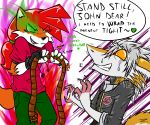  anthro aura bdsm birthday bongage bro brother canid canine fox girly humor invalid_tag johnsergal_(character) mammal power ravecchia rope ruka_the_fox_(character) scared sergal sibling 