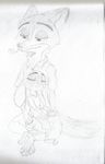  disney duo judy_hopps mammal nick_wilde pencil_(disambiguation) scan size_difference zootopia 