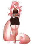  anthro clothed clothing feline female fur hair looking_at_viewer mammal myloveless open_mouth smile solo wide_hips 