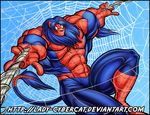  abs anthro bodysuit clothing cybercat feline hyper hyper_muscles male mammal mane muscular no_pupils skinsuit solo spiderweb tight_clothing 