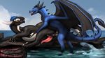  2016 absurd_res anal anal_penetration animal_genitalia animal_penis anus black_penis black_skin blue_eyes blue_hair blue_scales blue_skin cetacean cetacean_penis claws cloud digital_media_(artwork) dradmon dragon dragorca duo erection eye_contact feral feral_on_feral genital_slit hair hi_res horn hybrid internal interspecies invalid_tag kaeku_(character) leg_glider_position looking_back lying male male/male male_penetrating mammal mane marine membranous_wings on_side open_mouth orca outside penetration penis pink_penis raised_leg ridged_penis rock scales scalie sea sex side_view sky slit spikes syrazor tapering_penis tongue tongue_out water western_dragon whale white_skin wings 