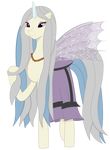  clothing dress equine fairy fan_character horn mammal melowy safe vector winged_unicorn wings 