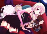  blush garter_belt night pink_hair stockings thigh-highs 