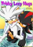  anthro balls bbmbbf bed bedroom comic duo erection fur hedgehog male male/male mammal mobius_unleashed open_mouth palcomix penis shadow_the_hedgehog silver_the_hedgehog sonic_(series) text 