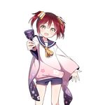  :d aoba_mahiru blush contrapposto hair_ornament looking_at_viewer naruko_(instrument) official_art open_mouth red_hair sailor_collar sama short_hair short_twintails shorts sleeves_past_wrists smile solo standing transparent_background twintails uchi_no_hime-sama_ga_ichiban_kawaii wide_sleeves yellow_eyes 