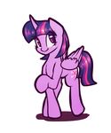  2016 absurd_res cutie_mark elzzombie equine feathered_wings feathers female feral friendship_is_magic hair hi_res hooves horn mammal my_little_pony simple_background smile solo twilight_sparkle_(mlp) white_background winged_unicorn wings 